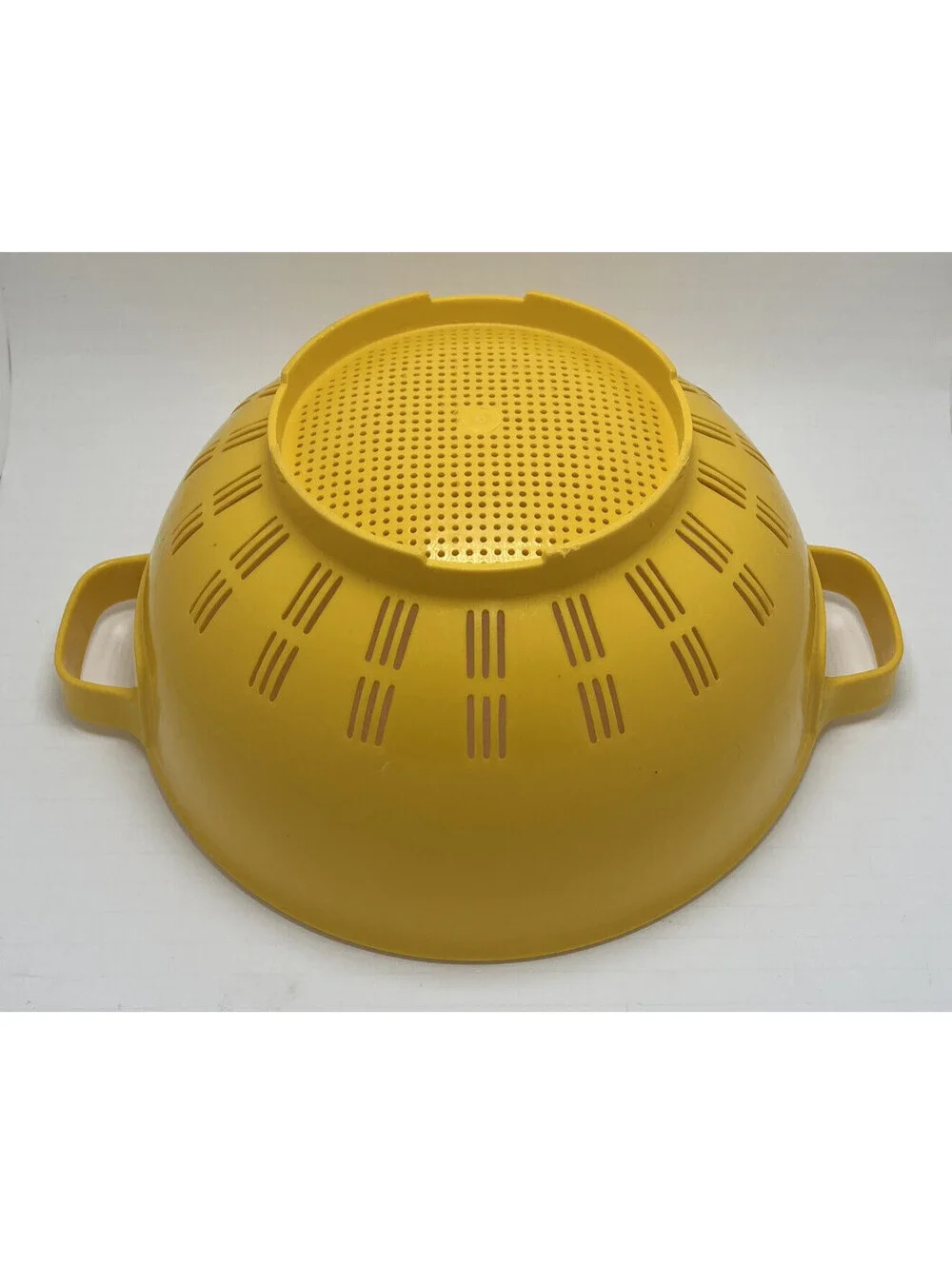Vintage Dansk MCM Large Red Melamine Colander Strainer Salad Berry Photo Prop